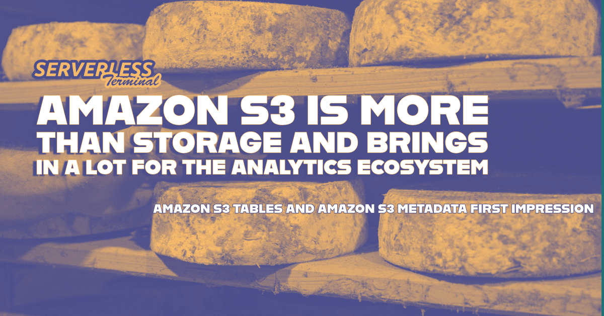 Amazon S3 is more than storage and brings in a lot for the analytics ecosystem